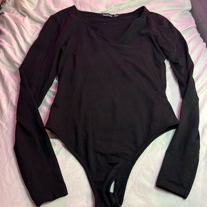 Boohoo Basic Notch Long Sleeve BodySuit